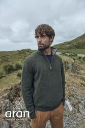 Carraig Donn Strickpullover Dunkelgrün