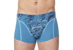 EIN SCHNER FLECK ERDE Boxer Herren Hellblau