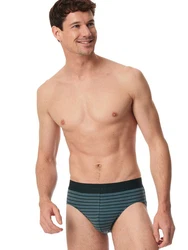 Schiesser Slip 95/5 Organic Cotton (3-St) Dunkelgrün/Grün