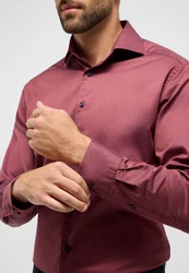 Eterna Langarmhemd MODERN FIT EASY IRON Dunkelrot/Bordeaux/Rot/Braun