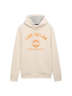 TOM TAILOR Sweatshirt Orange/Khaki/Beige