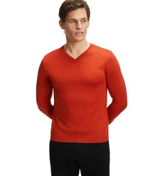 FALKE Strickpullover Rot/Braun/Dunkelrot