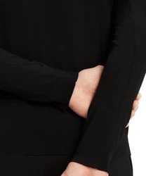 FALKE Strickpullover Schwarz/Dunkelblau