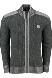 Spieth & Wensky Trachtenstrickjacke Dunkelgrau/Grau/Hellgrau