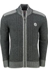 Spieth & Wensky Trachtenstrickjacke Dunkelgrau/Grau/Hellgrau