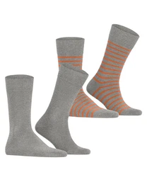 Esprit Socken Fine Stripe 2-Pack Grau/Mischfarben/Hellgrau