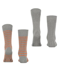 Esprit Socken Fine Stripe 2-Pack Grau/Mischfarben/Hellgrau