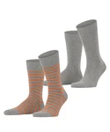 Esprit Socken Fine Stripe 2-Pack Grau/Mischfarben/Hellgrau