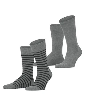 Esprit Socken Fine Stripe 2-Pack Dunkelgrau/Grau/Hellgrau