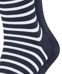 Esprit Socken Fine Stripe 2-Pack Dunkelblau/Blau