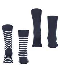 Esprit Socken Fine Stripe 2-Pack Dunkelblau/Blau
