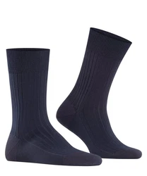 FALKE Socken Bristol Pure Dunkelblau/Lila