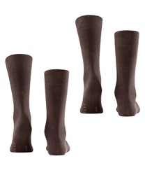 FALKE Socken Swing 2-Pack Dunkelbraun/Grau/Braun/Khaki/Lila
