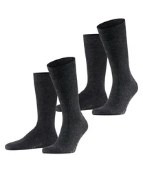 FALKE Socken Swing 2-Pack Schwarz/Dunkelgrau/Grau/Dunkelblau
