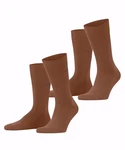 Esprit Socken Basic Uni 2-Pack Dunkelbraun/Khaki/Beige/Grau