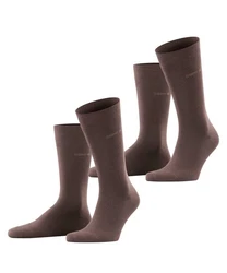 Esprit Socken Basic Uni 2-Pack Lila/Grau/Dunkelbraun/Braun