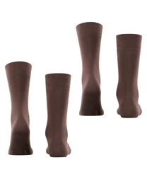 Esprit Socken Basic Uni 2-Pack Lila/Grau/Dunkelbraun/Braun