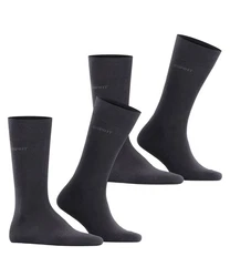 Esprit Socken Basic Uni 2-Pack Schwarz/Dunkelgrau/Dunkelblau/Grau