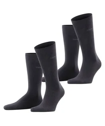 Esprit Socken Basic Uni 2-Pack Schwarz/Dunkelgrau/Dunkelblau/Grau