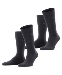 Socken Basic Uni 2-Pack (2-Paar) mit hohem Baumwollanteil
