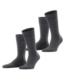 Socken Basic Uni 2-Pack (2-Paar) mit hohem Baumwollanteil