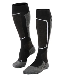 FALKE Skisocken SK2 Intermediate Wool Schwarz/Grau/Dunkelgrau