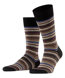 FALKE Socken Microblock Mischfarben/Beige/Dunkelbraun/Schwarz/Blau