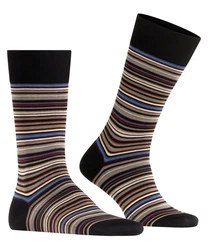 FALKE Socken Microblock Mischfarben/Beige/Dunkelbraun/Schwarz/Blau
