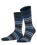 FALKE Socken Tinted Stripe Dunkelblau/Grau/Blau