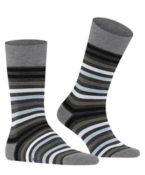 FALKE Socken Tinted Stripe Grau/Dunkelgrau/Dunkelblau/Mischfarben
