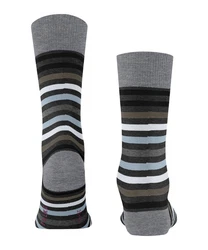 FALKE Socken Tinted Stripe Grau/Dunkelgrau/Dunkelblau/Mischfarben