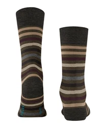 FALKE Socken Tinted Stripe Dunkelbraun/Khaki/Grau/Dunkelgrün/Mischfarben/Beige/Lila