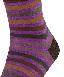 FALKE Socken Tinted Stripe Lila/Mischfarben/Braun
