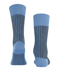 FALKE Socken Oxford Stripe  Grau/Dunkelblau/Hellblau