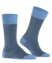 FALKE Socken Oxford Stripe  Grau/Dunkelblau/Hellblau