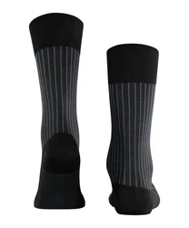 FALKE Socken Oxford Stripe  Schwarz/Dunkelgrau/Dunkelblau