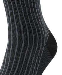 FALKE Socken Oxford Stripe  Schwarz/Dunkelgrau/Dunkelblau