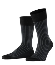FALKE Socken Oxford Stripe  Schwarz/Dunkelgrau/Dunkelblau