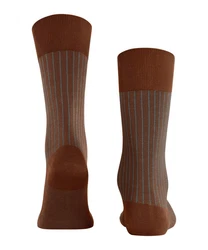 FALKE Socken Oxford Stripe  Braun/Dunkelbraun