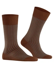 FALKE Socken Oxford Stripe  Braun/Dunkelbraun