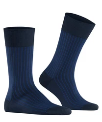 FALKE Socken Oxford Stripe  Dunkelblau/Blau