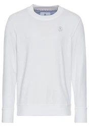 DELMAO Sweatshirt Regular Fit Basic-Stil Weiß/Creme/Grau