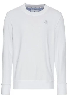 DELMAO Sweatshirt Regular Fit Basic-Stil Weiß/Creme/Grau