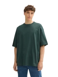TOM TAILOR Denim T-Shirt Oversized Dunkelgrün/Grün/Türkis