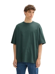 TOM TAILOR Denim T-Shirt Oversized Dunkelgrün/Grün/Türkis