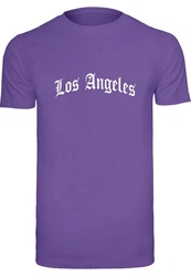 Mister Tee T-Shirt Los Angeles Wording Tee Fliederfarben/Lila/Dunkelblau