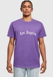 Mister Tee T-Shirt Los Angeles Wording Tee Fliederfarben/Lila/Dunkelblau