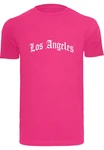 Mister Tee T-Shirt Los Angeles Wording Tee Rosa Mister Tee T-Shirt Los Angeles Wording Tee Rosa