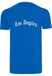 Mister Tee T-Shirt Los Angeles Wording Tee Blau