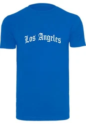 Mister Tee T-Shirt Los Angeles Wording Tee Blau